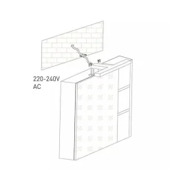Applique Murale Salle de Bain Blanche 9W IP44 - Blanc Neutre 4000K - 5500K - SILAMP
