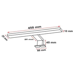 Applique Murale Salle de Bain Blanche 9W IP44 - Blanc Froid 6000K - 8000K - SILAMP
