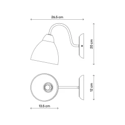 Applique murale Saucats E27 IP20 argent