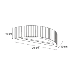 Applique murale scandinave blanche organique - Plaster