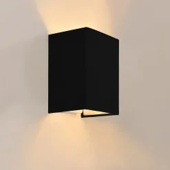 Applique Murale Schwerin Forme Angulaire E27 20 x 16 x 13 cm Noir lux.pro