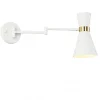 Applique Murale SENDA E27 avec Bras Articulé et Rotation Métal Blanc Idéal pour Salle à Manger Cuisine ou Chambre.
