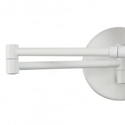 Applique Murale SENDA E27 avec Bras Articulé et Rotation Métal Blanc Idéal pour Salle à Manger Cuisine ou Chambre.