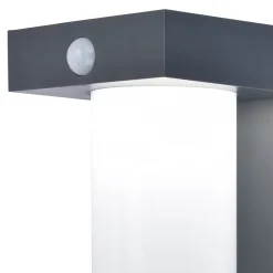 Applique murale solaire à détection Geotube LED intégrée 150lm IP54 GoodHome gris anthracite