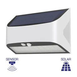 Applique murale solaire LED 6W IP54 blanc