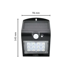 Applique Murale Solaire LED 1.5W IP65 220lm avec Détecteur de Mouvement - Blanc Neutre 4000K - 5500K - SILAMP
