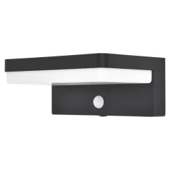 Applique murale solaire rectangulaire Woodruff 300 lms IP54 Goodhome noir