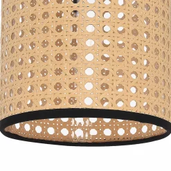 Applique murale Southend effet rotin 25 x 17 x 16 cm noir beige lux.pro