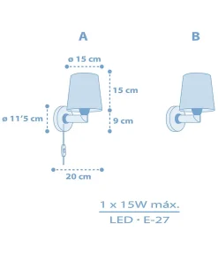 Applique murale Star Light Lumière Étoilée bleu