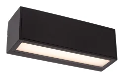 Applique murale SUTTON en aluminium avec LED intégré - Noir - Lucide