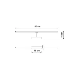 Applique murale tableau LED intégrée - Xenia