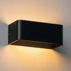 Applique murale tendance noire LED - 20 cm - Quadra