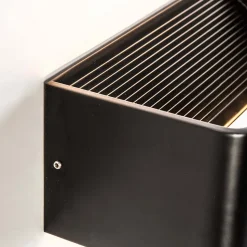 Applique murale tendance noire LED - 20 cm - Quadra