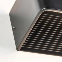 Applique murale tendance noire LED - 20 cm - Quadra