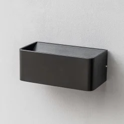 Applique murale tendance noire LED - 20 cm - Quadra