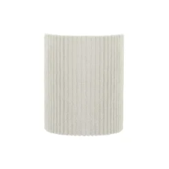 Applique murale tissu blanc effet velours E14 H.23,5cm Lussiol, Alba