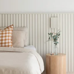 Applique murale tissu blanc effet velours E14 H.23,5cm Lussiol, Alba