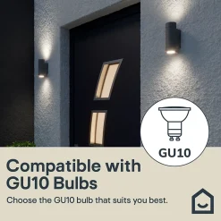 Applique murale Tongoa GU10 25W IP44 Goodhome gris foncé