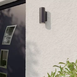 Applique murale Tongoa GU10 25W IP44 Goodhome gris foncé