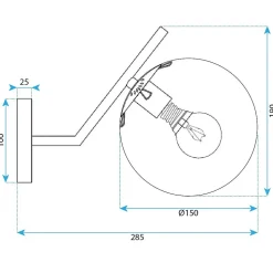 APPLIQUE MURALE TOOLIGHT G100-1W GOLD