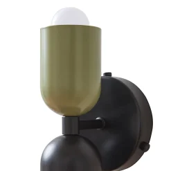 Applique murale Trorlos métal 22 x 12 x 12 cm vert / noir lux.pro