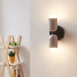 Applique murale Trorlos métal 22 x 12 x 12 cm blanc laiteux lux.pro