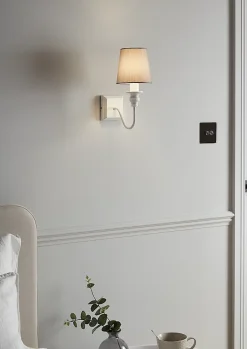 Applique murale Tulou E14 IP20 gris et blanc