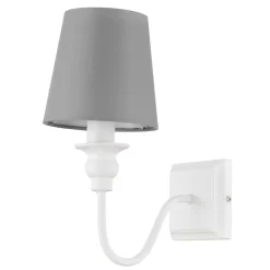 Applique murale Tulou E14 IP20 gris et blanc