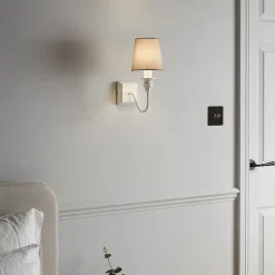 Applique murale Tulou E14 IP20 gris et blanc