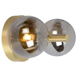 Applique murale TYCHO en acier avec 2xG9 - Or Mat / Laiton - Lucide