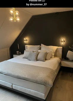 Applique murale TYCHO en acier avec 2xG9 - Noir - Lucide