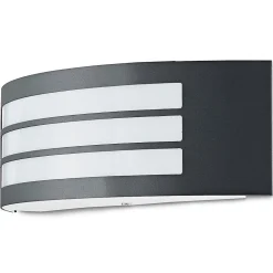Applique murale Valcourt E27 40W IP44 GoodHome gris anthracite