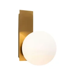 Applique murale verre blanc et métal laiton - Oromia