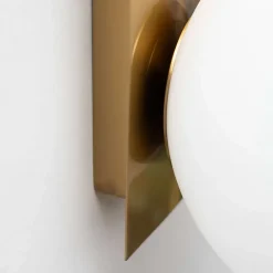 Applique murale verre blanc et métal laiton - Oromia