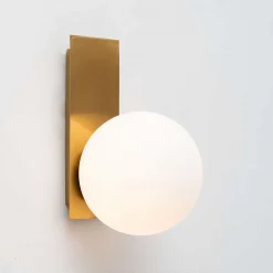 Applique murale verre blanc et métal laiton - Oromia