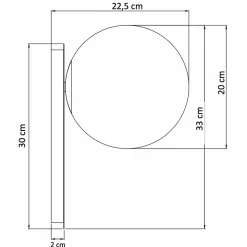 Applique murale verre blanc et métal laiton - Oromia