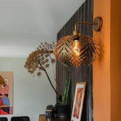 Applique murale vintage dorée 25 cm - Botanica