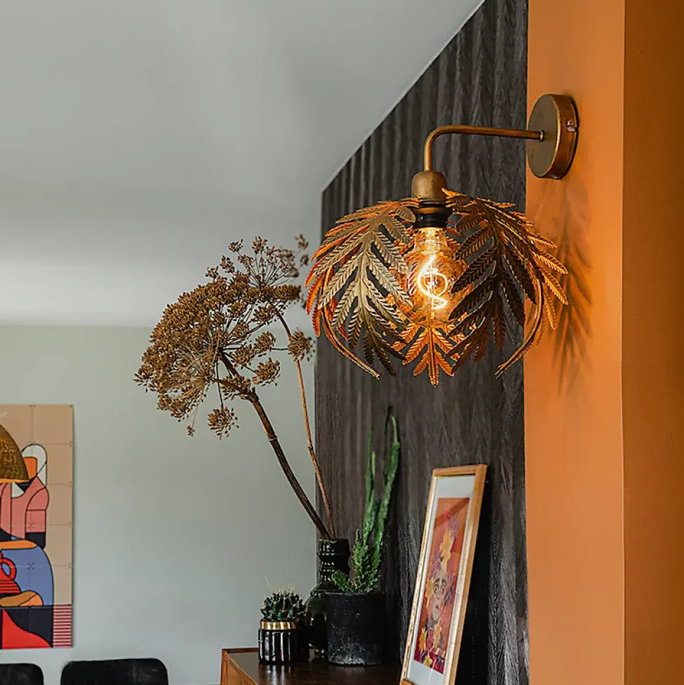 Applique murale vintage dorée 25 cm - Botanica