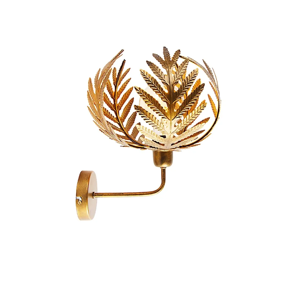 Applique murale vintage dorée 25 cm - Botanica