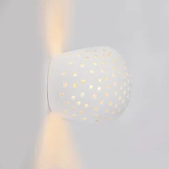 Applique murale vintage en plâtre blanc Globe - Blur