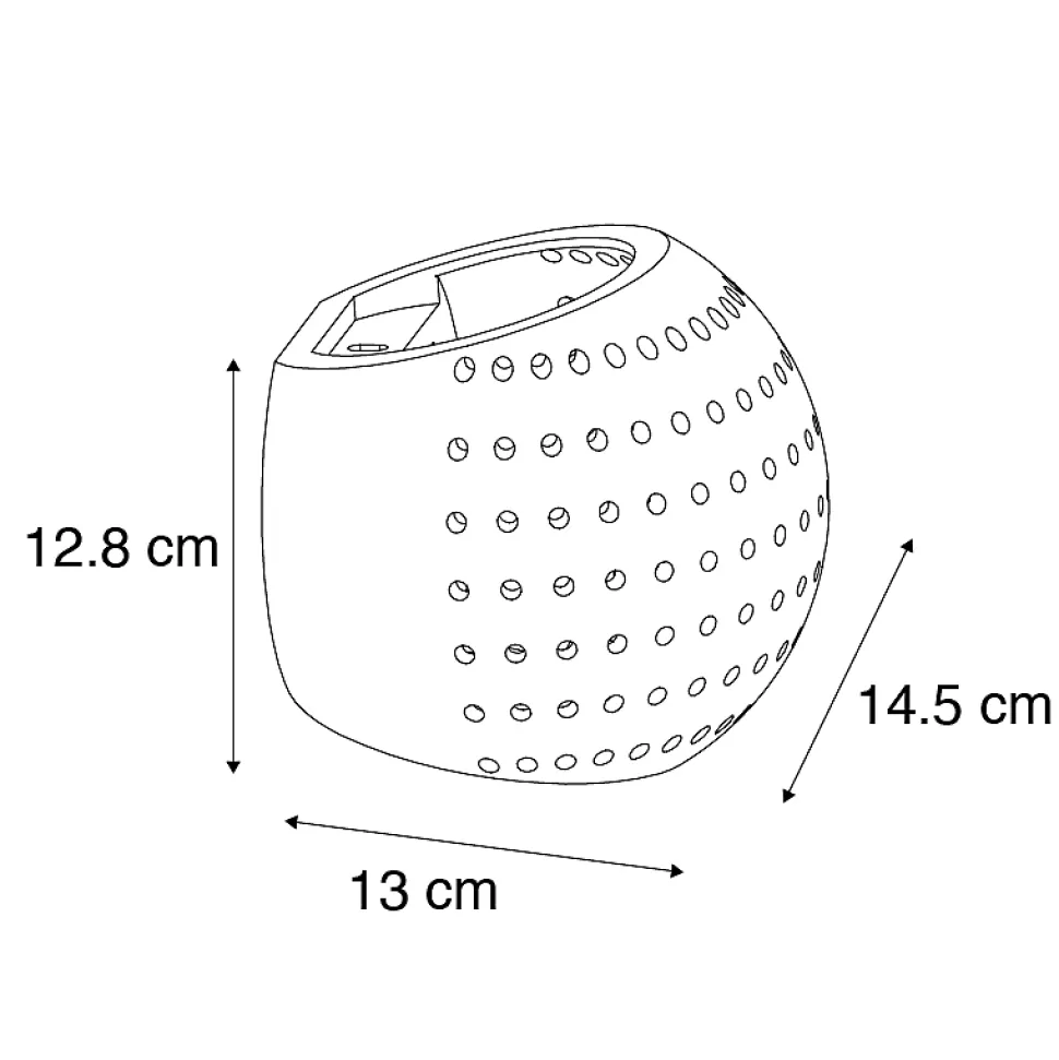 Applique murale vintage en plâtre blanc Globe - Blur