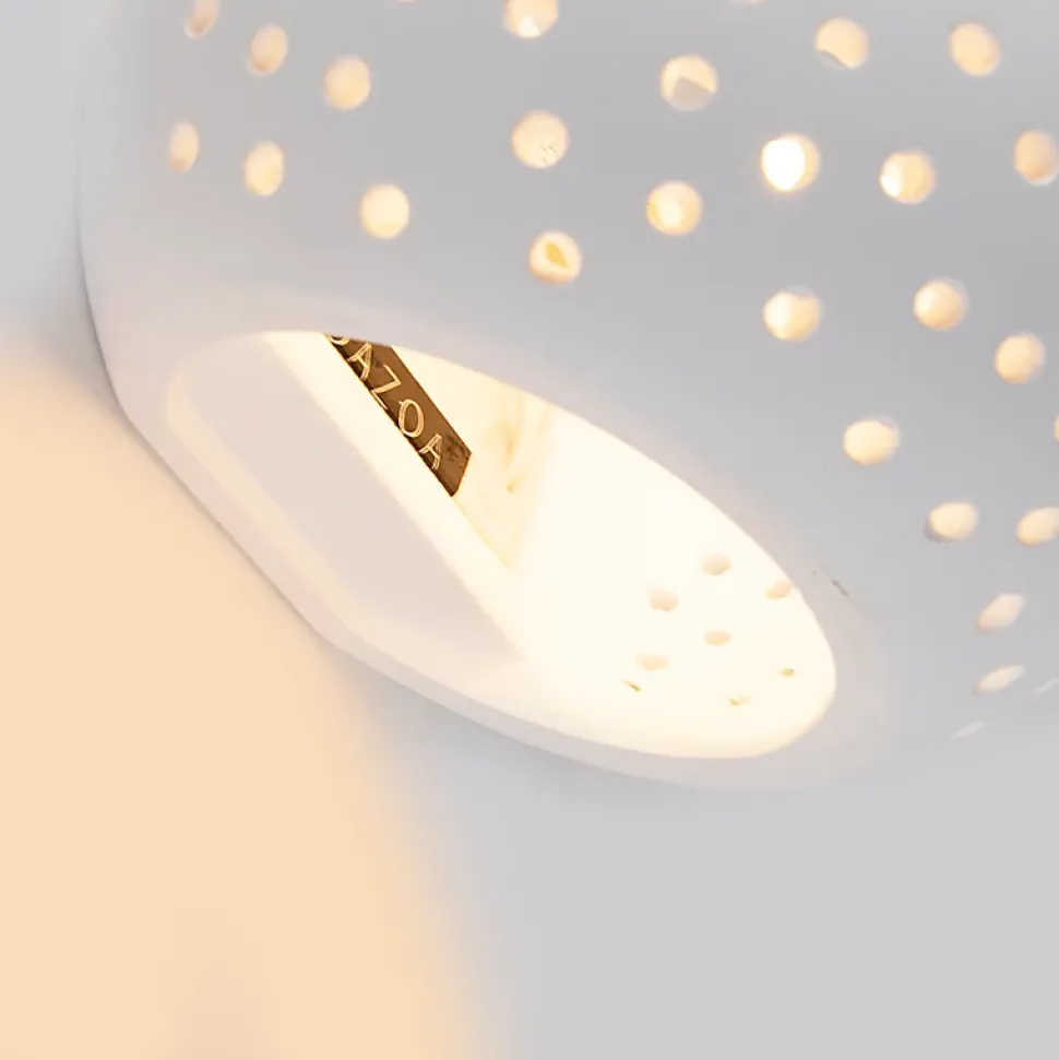 Applique murale vintage en plâtre blanc Globe - Blur