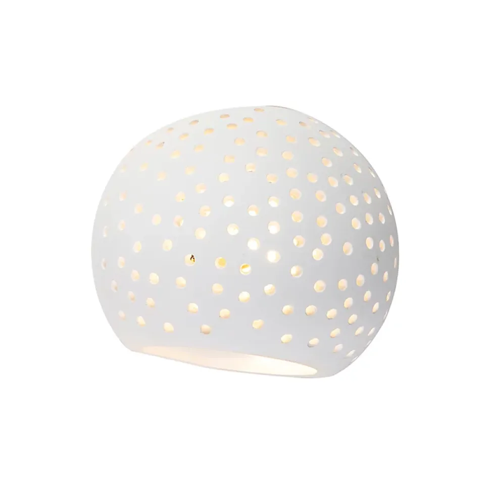 Applique murale vintage en plâtre blanc Globe - Blur