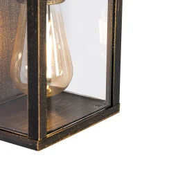 Applique murale vintage or antique 38 cm 2 lumières IP44 - Charlois