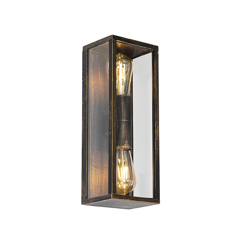 Applique murale vintage or antique 38 cm 2 lumières IP44 - Charlois