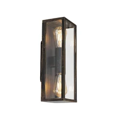 Applique murale vintage or antique 38 cm 2 lumières IP44 - Charlois