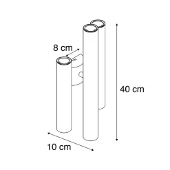 Applique murale vintage or 6 lumières - Tubi