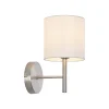 Applique murale Winsford E14 métal polyester 27 x 15 x 21 cm argent blanc lux.pro