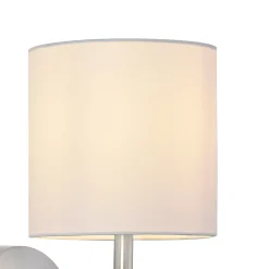 Applique murale Winsford E14 métal polyester 27 x 15 x 21 cm argent blanc lux.pro