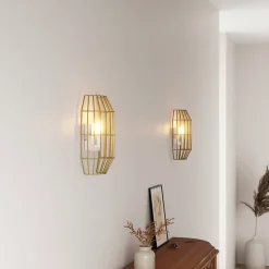 Applique murale Wutai E14 28w l.10xl.20xh.32cm coloris naturel GoodHome